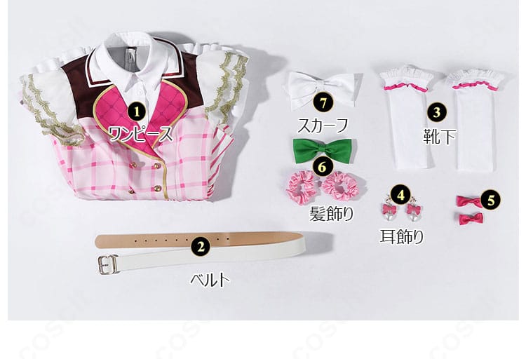 μ's 15周年記念衣装のスカート部分のディテール。細部までこだわった作りが特徴です。