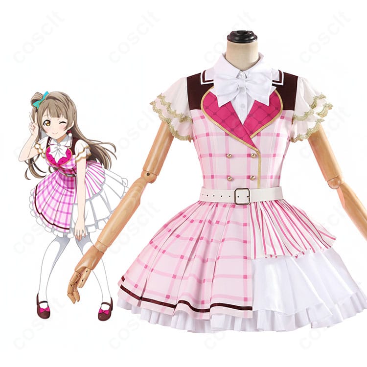 ラブライブ!μ's 15周年記念衣装を着た高坂穂乃果・絢瀬絵里・南ことり・星空凛・小泉花陽・矢澤にこ・東條希・西木野真姫・園田海未のコスプレ衣装。ファン必見のセット。