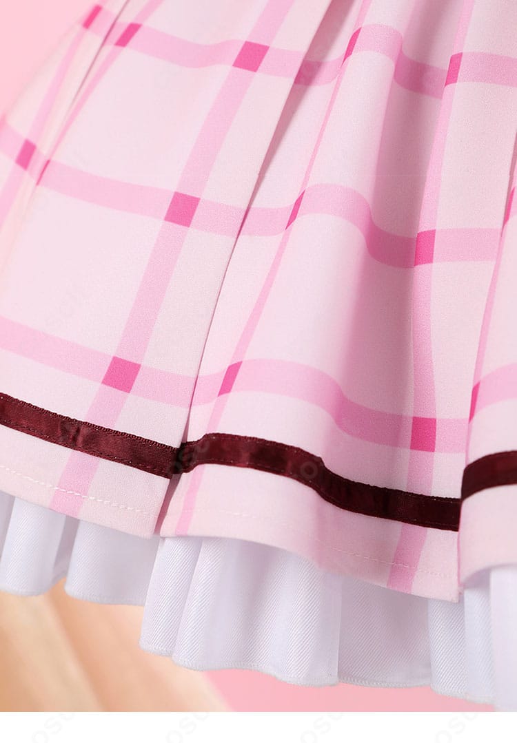 ラブライブ!μ'sコスプレ衣装の背中のファスナー部分。高級感のある仕上がり。