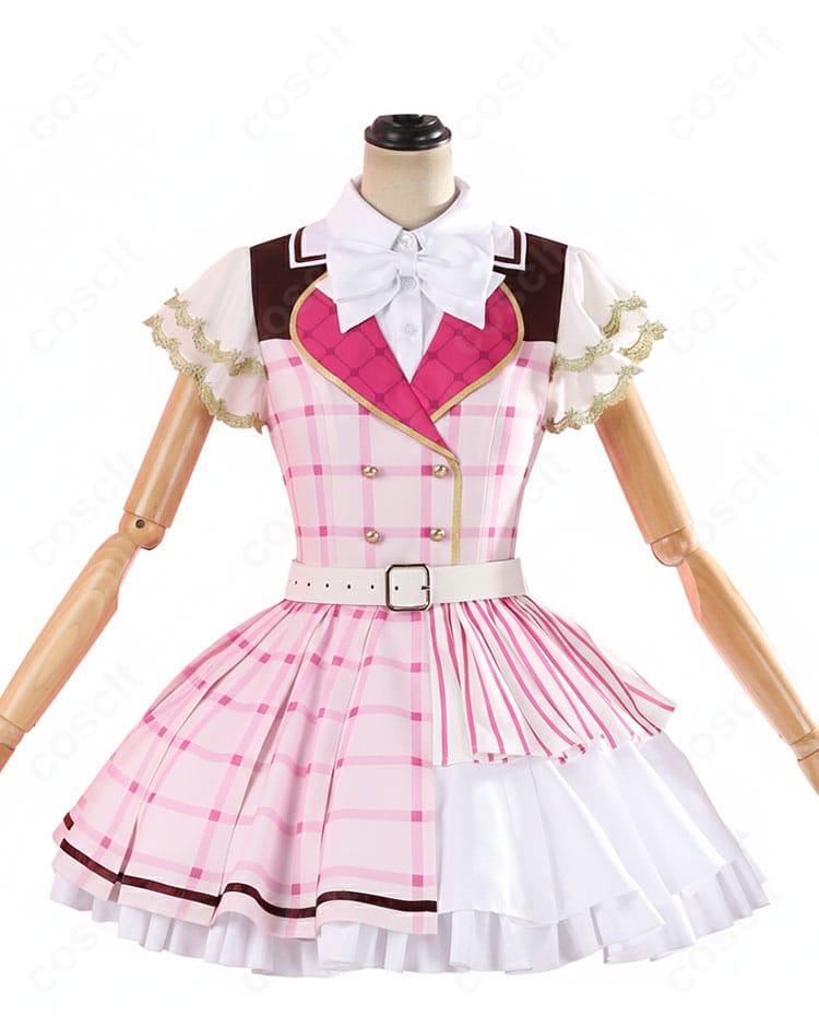ラブライブ!15周年記念μ'sコスプレ衣装の正面図。高坂穂乃果から園田海未まで、全員分のコスプレ衣装が揃った美しいデザイン。