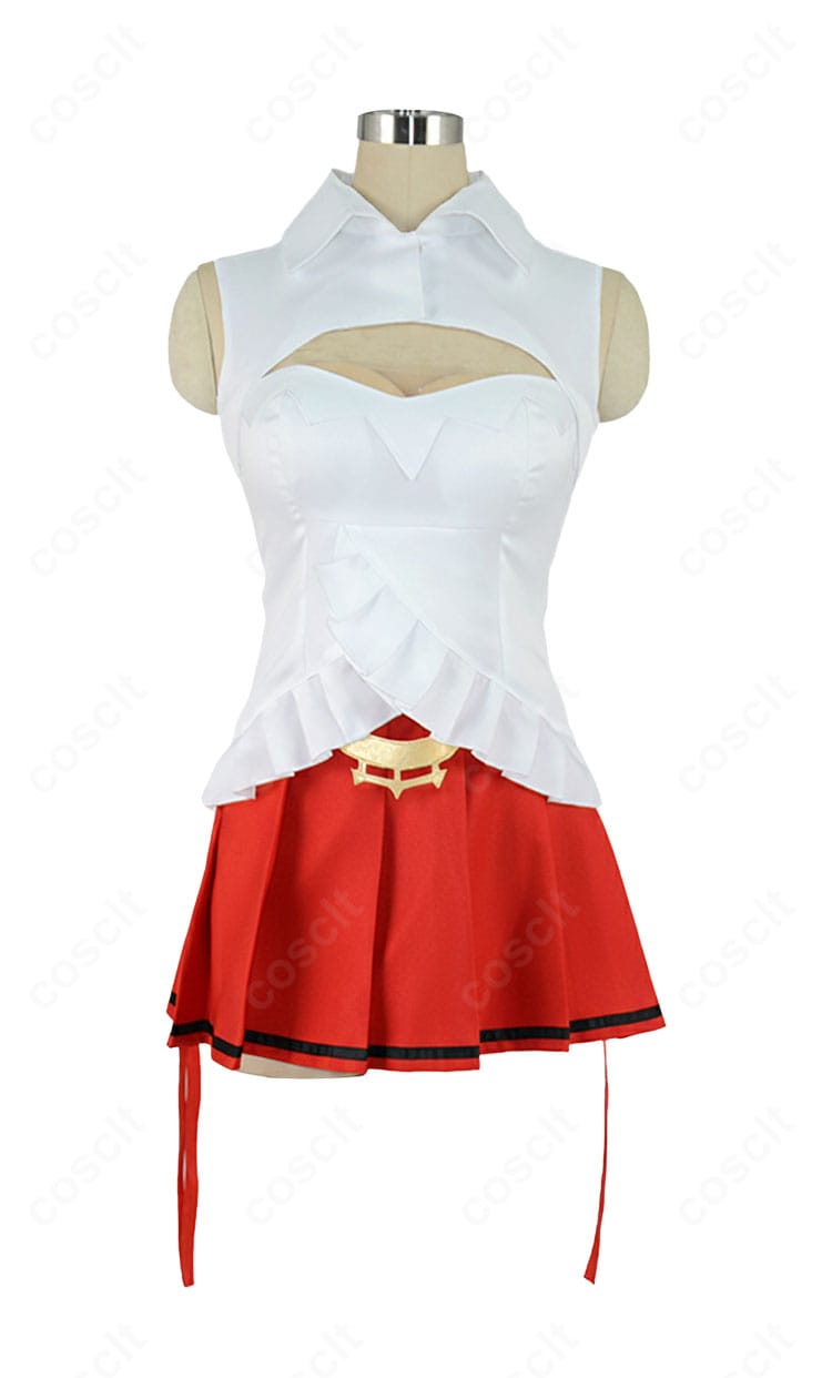 ホロライブ 桐生ココ コスプレ衣装上衣とスカート正面細部|上衣とスカートのデザイン詳細、着心地抜群