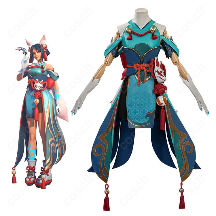 商品人物図像とキリコ「イナリノカミ」コスプレ衣装の全体イメージ|OW2 コスプレ