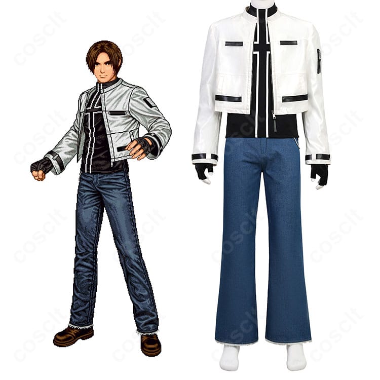 商品人物図像と草薙京KOF'99コスプレ衣装の全身イメージ