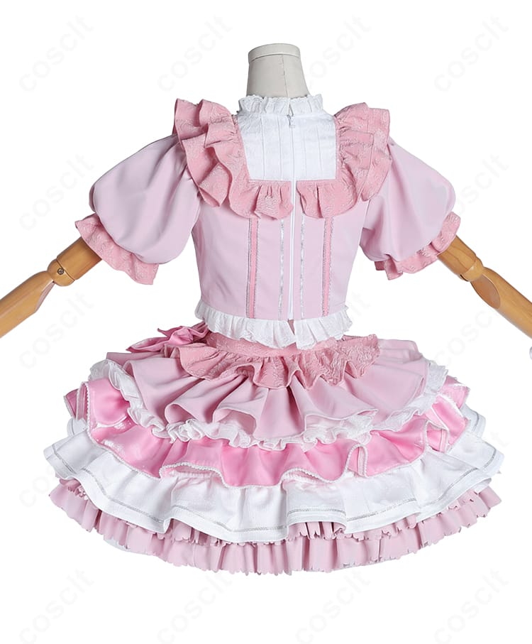 鹿目まどか コスプレ衣装 背面デザイン写真|リボン装飾付き