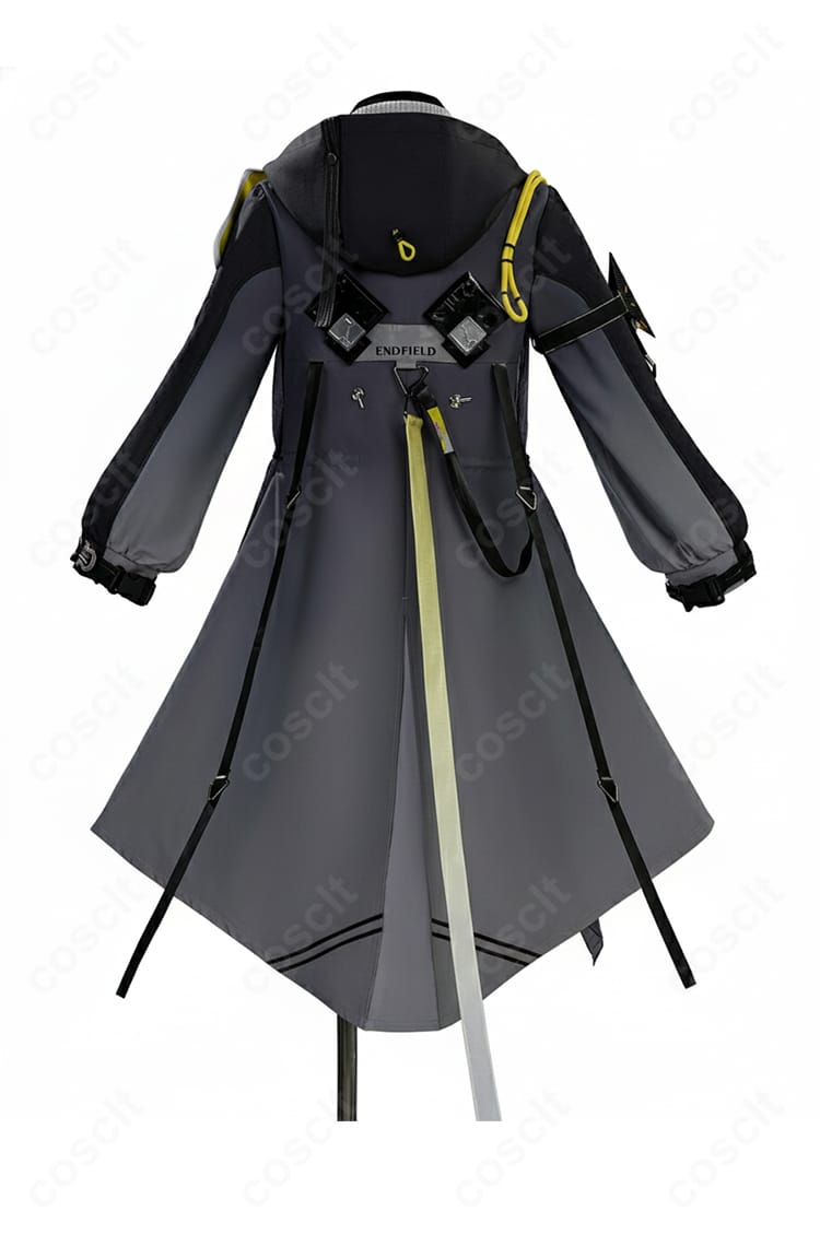 アークナイツ:エンドフィールド 管理人(女)初期衣装 コスプレ衣装の背面全体図(背飾り付き)