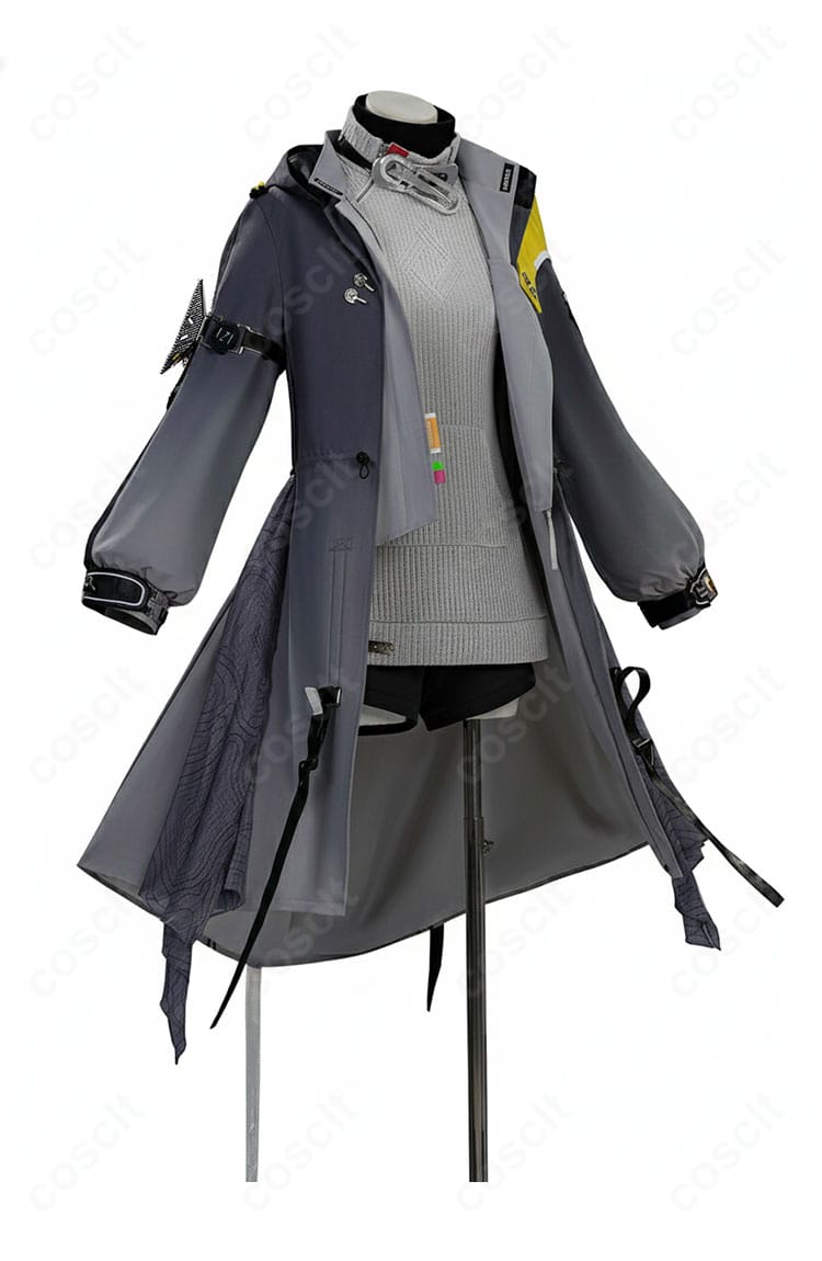 アークナイツ:エンドフィールド 管理人(女)初期衣装 コスプレ衣装の右側全体図(シルエット確認)