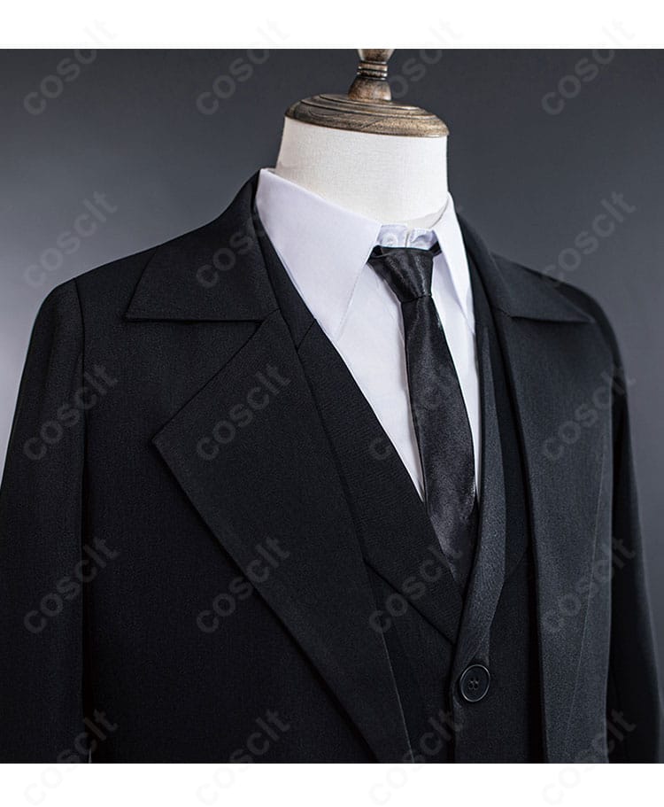 太宰治 黒の時代 コスプレ衣装 襟元・ネクタイ装飾ディテール 高再現度