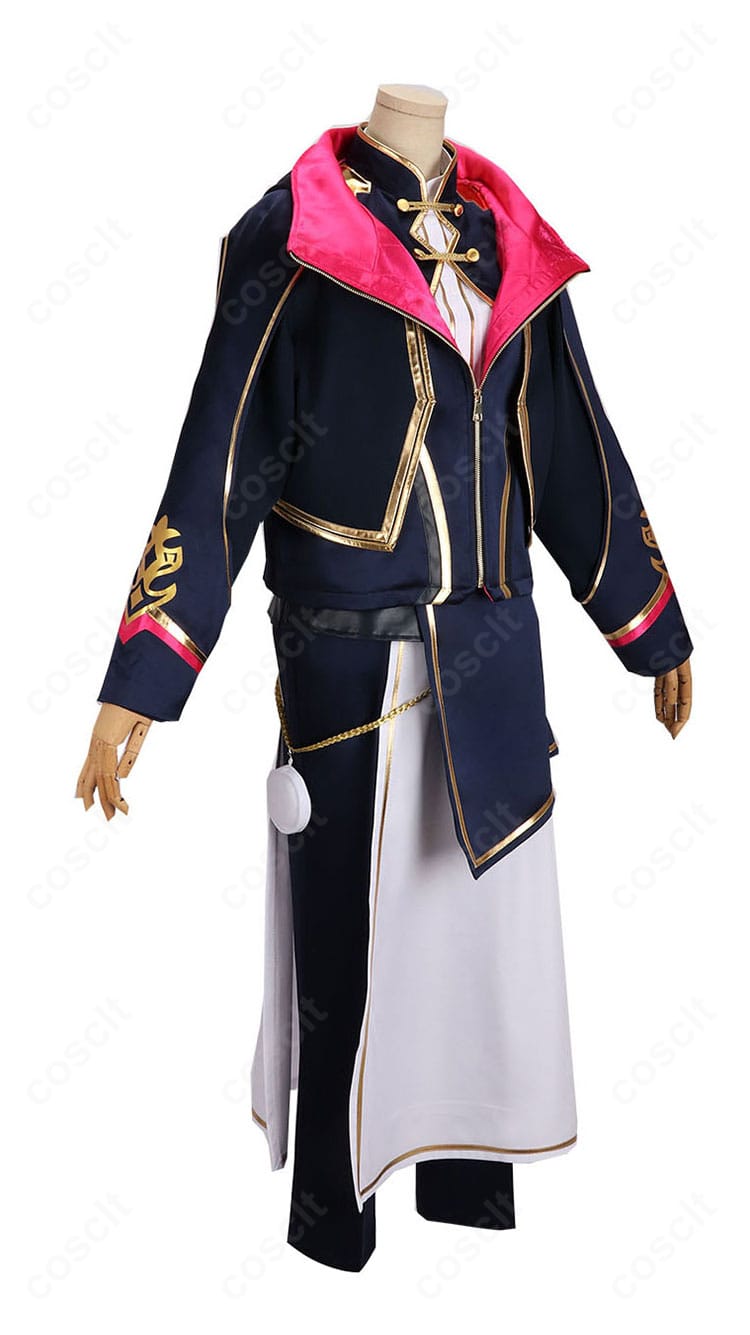 にじさんじ 渡会雲雀 SYMPHONIA コスプレ衣装 側面図|コートラインと立体感ある仕立てをチェック