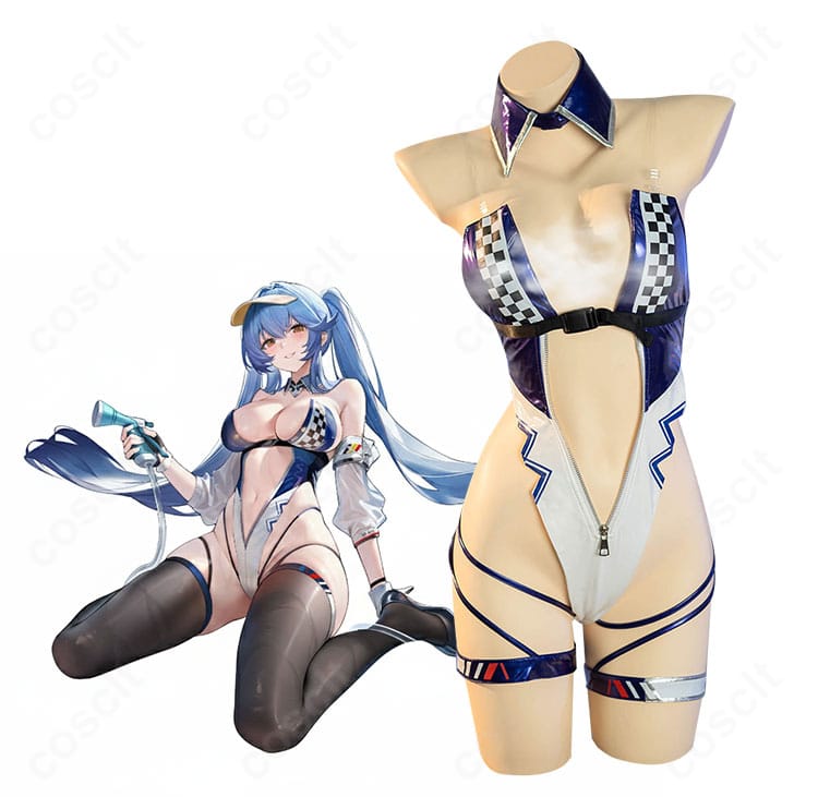 アズールレーン エセックス「スタートライン・スプラッシュ」コスプレ衣装 キャラクター着用イメージ|アズレン レースクイーン衣装
