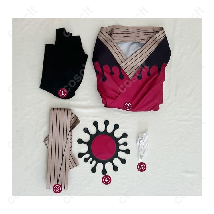 鬼滅の刃 童磨（上弦の弐）万世極楽教 教祖 着物コスプレ衣装 和装フルセット - 4枚目の画像