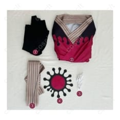 鬼滅の刃 童磨（上弦の弐）万世極楽教 教祖 着物コスプレ衣装 和装フルセット - 4枚目の画像（サムネイル）