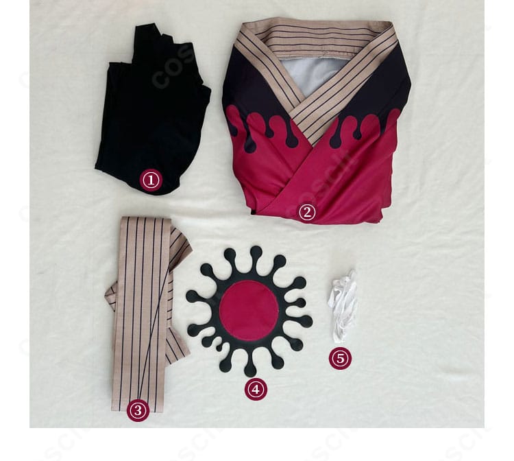 鬼滅の刃 童磨 着物コスプレ衣装 フルセット内容一式 和服・帯・髪飾り