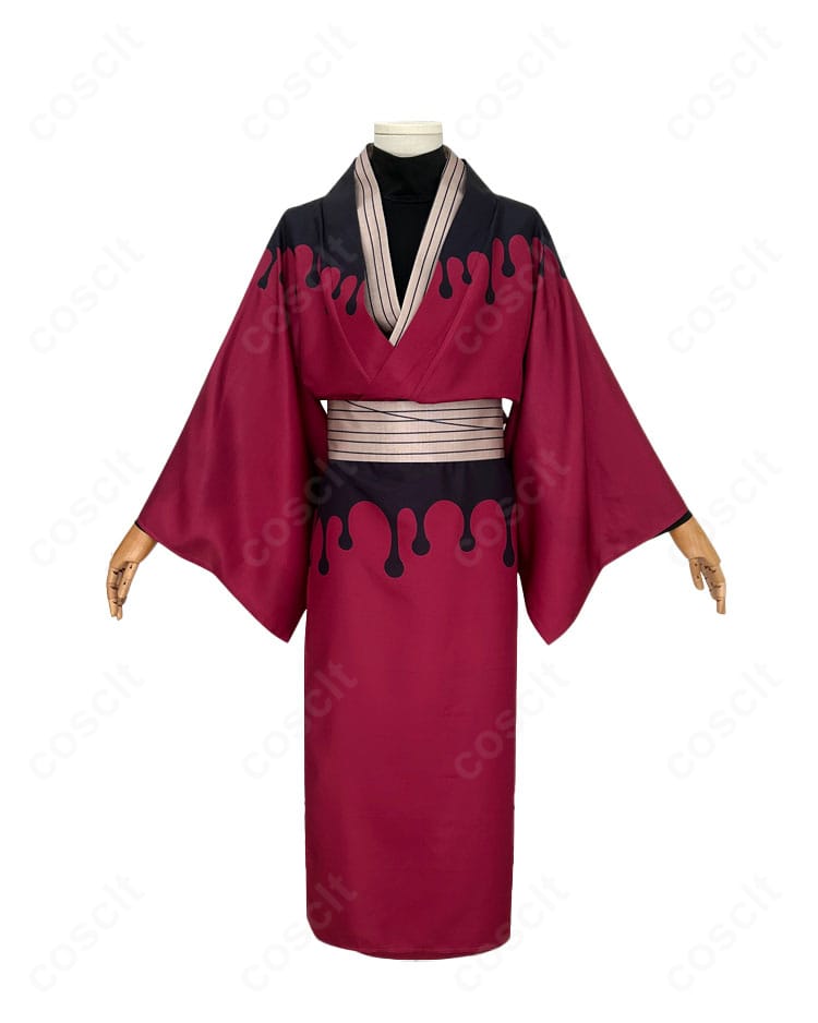 鬼滅の刃 童磨 着物コスプレ衣装 正面全体 和装デザインを忠実再現
