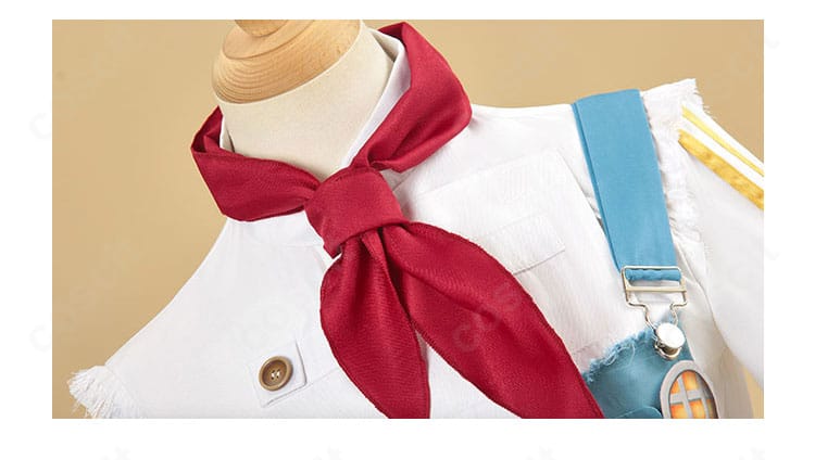 ボンボン 秘密のコック コスプレ衣装 赤いネッカチーフ 颈饰ディテール