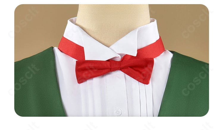 エスカノール コスプレ衣装 赤色リボン(領結)装飾ディテール 高忠実度再現