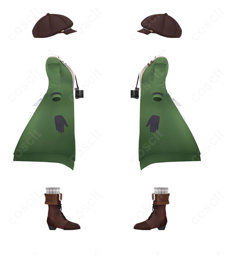 あおぎり高校 石狩あかり コスプレ衣装 側面シルエット｜動きやすさ重視の公式VRChat衣装 今すぐチェック