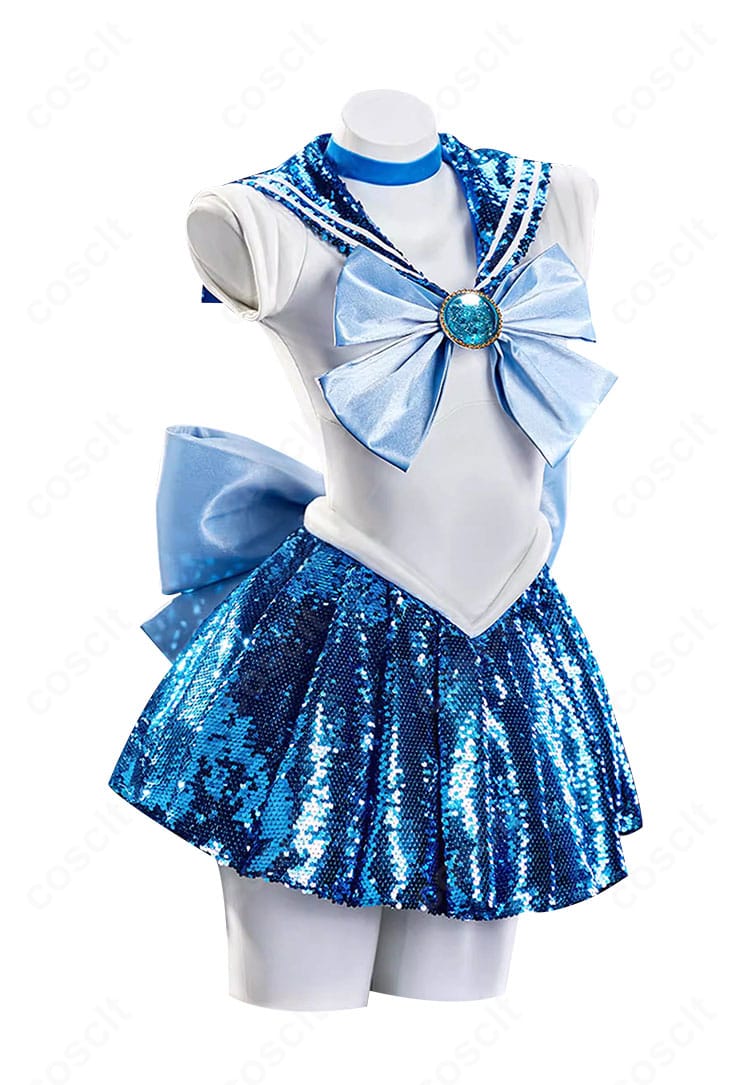 セーラーマーキュリー コスプレ衣装 側面シルエット｜水野亜美らしい清楚で知的なライン