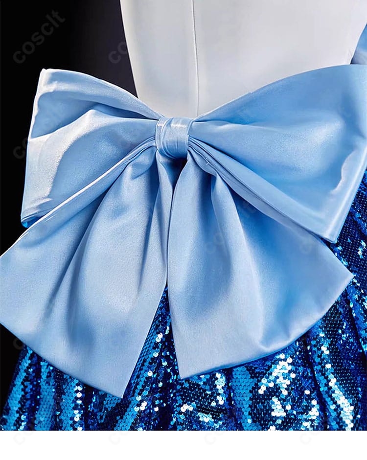セーラーマーキュリー コスプレ衣装 背中リボン装飾｜印象的な背部蝴蝶結ディテール