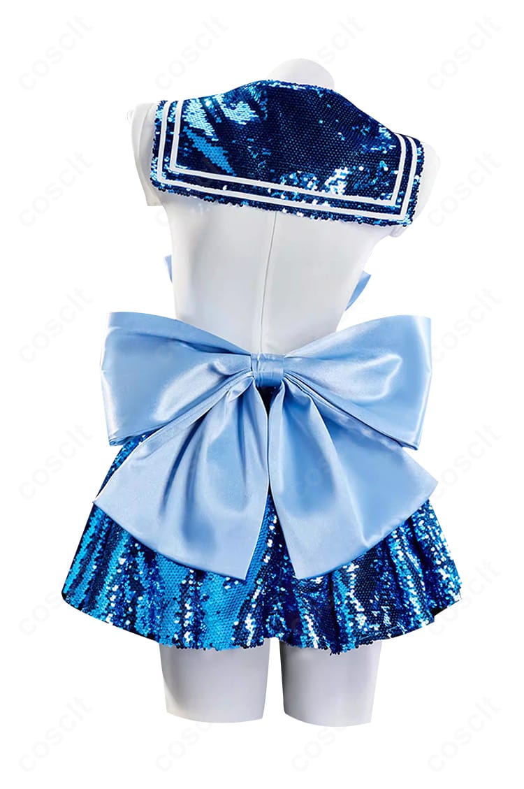 水野亜美 セーラーマーキュリー コスプレ衣装 背面デザイン｜セーラー戦士服の後ろ姿まで再現