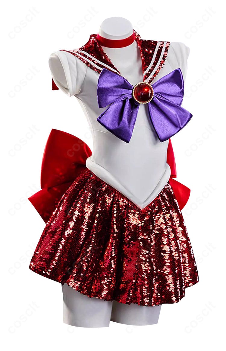 美少女戦士セーラームーン セーラーマーズ コスプレ衣装 側面シルエット 火野レイ 戦闘用セーラー服