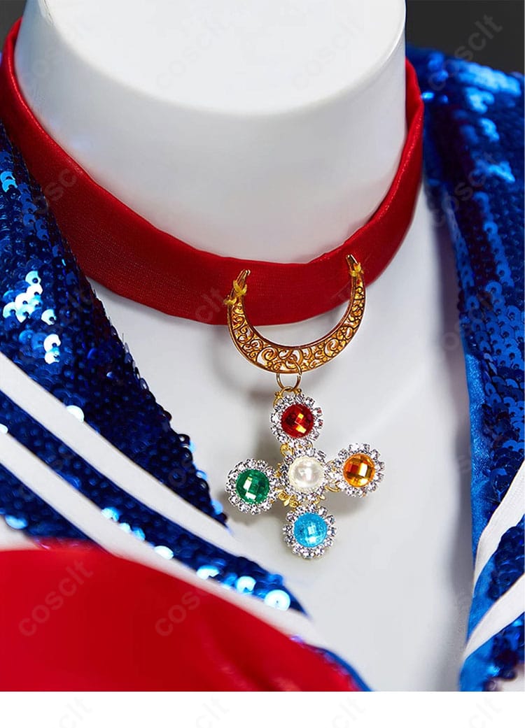 セーラームーン コスプレ衣装 チョーカー 颈饰细节 正义战士风格を再現