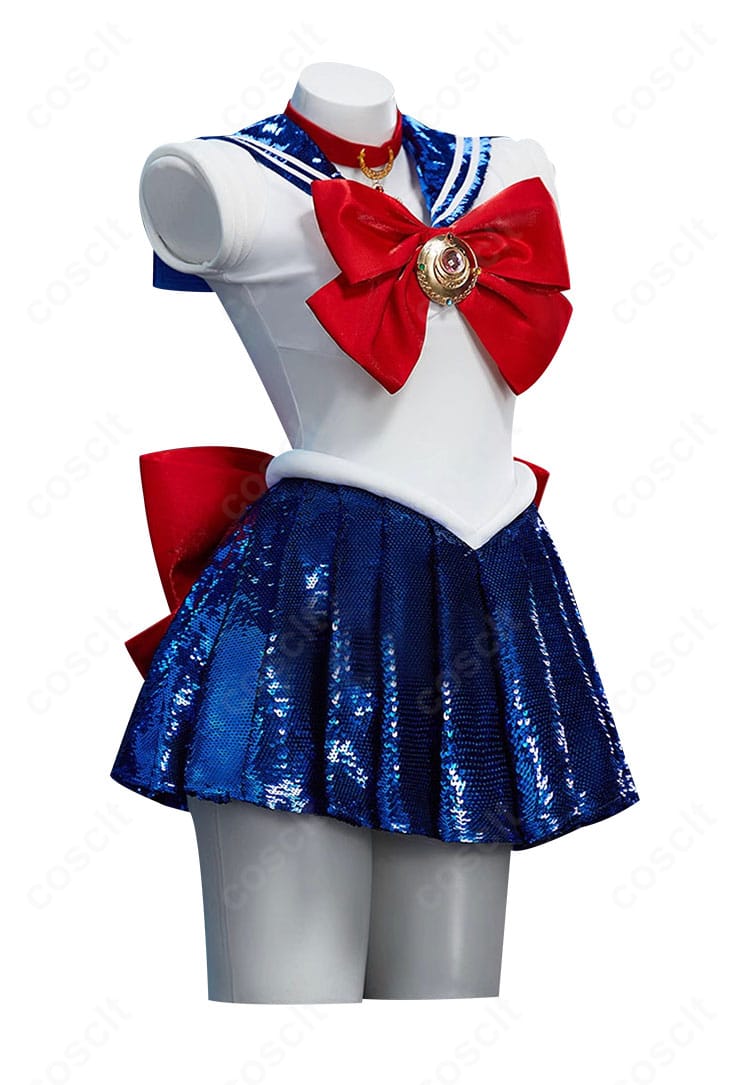 セーラームーン 戦闘用セーラー服 コスプレ衣装 側面 シルエットとラインを確認できるサイドビュー