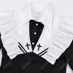 死亡遊戯で飯を食う。幽鬼（ユウキ）メイド服コスプレ衣装｜GHOST HOUSE再現 - 4枚目の画像（サムネイル）