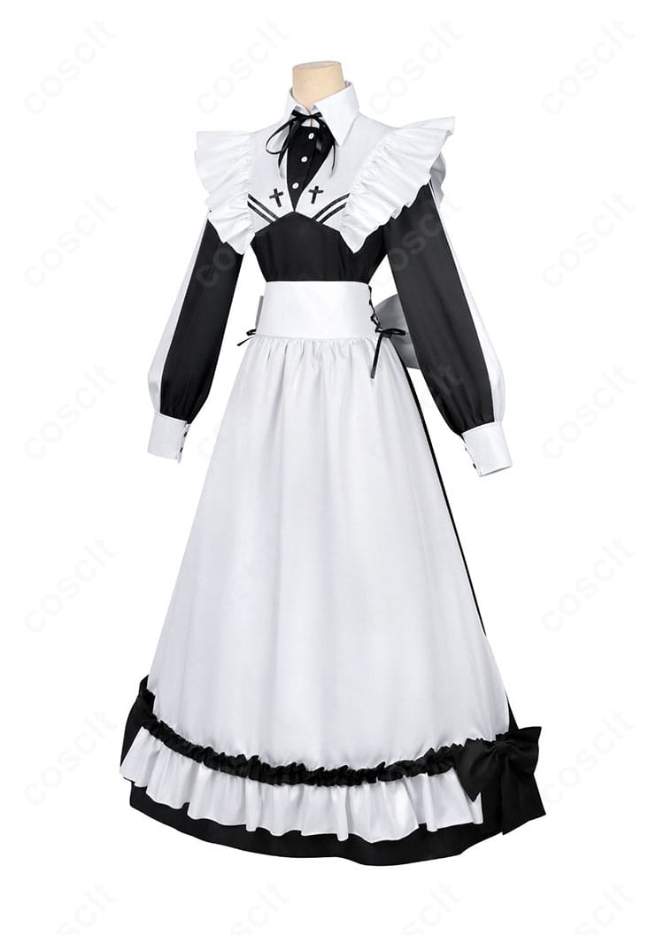 死亡遊戯で飯を食う。幽鬼 メイド服コスプレ衣装 側面シルエット バランス確認