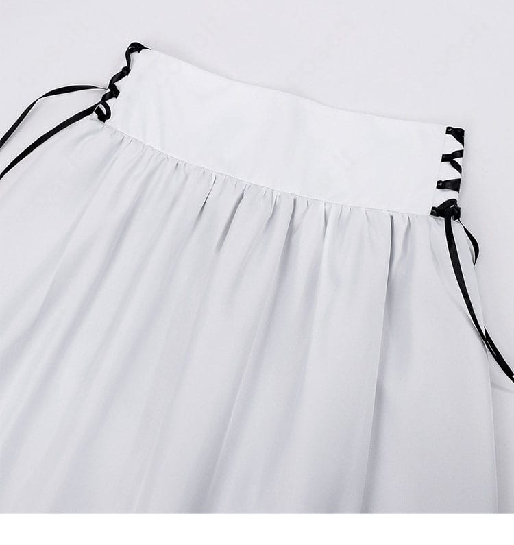 幽鬼 メイド服コスプレ スカートウエスト部ディテール フィット感確認