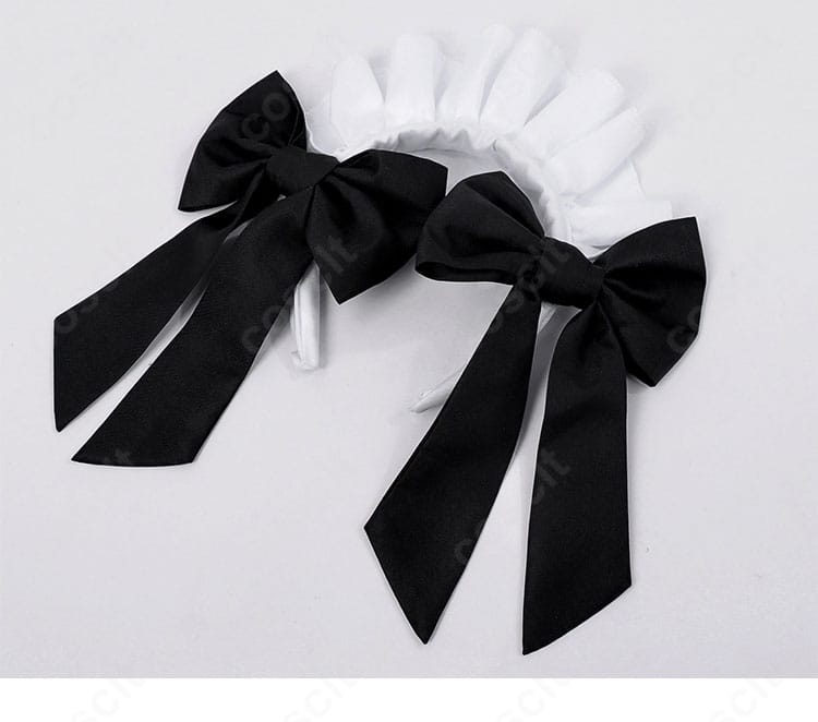 幽鬼 メイド服コスプレ カチューシャ頭飾りディテール メイド感アップ