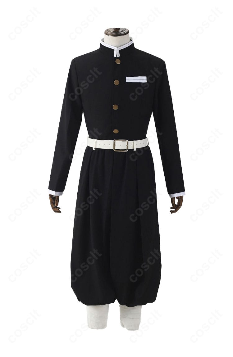 伊黒小芭内 コスプレ衣装 正面装飾 刺繍ディテール 蛇柱 隊服 こだわり