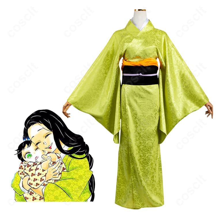 鬼滅の刃 嘴平琴葉 コスプレ衣装 全身イメージ｜山里の着物姿を再現した優しい雰囲気のコスプレ衣装・COSCLT公式