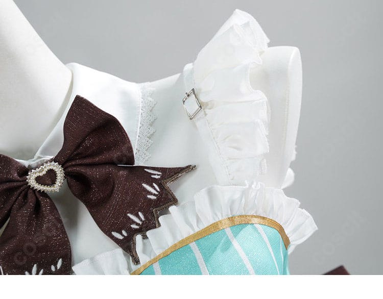 ミント・ファントーム メイド服 肩紐デザイン｜安定感と可愛さを両立した細部ディテール