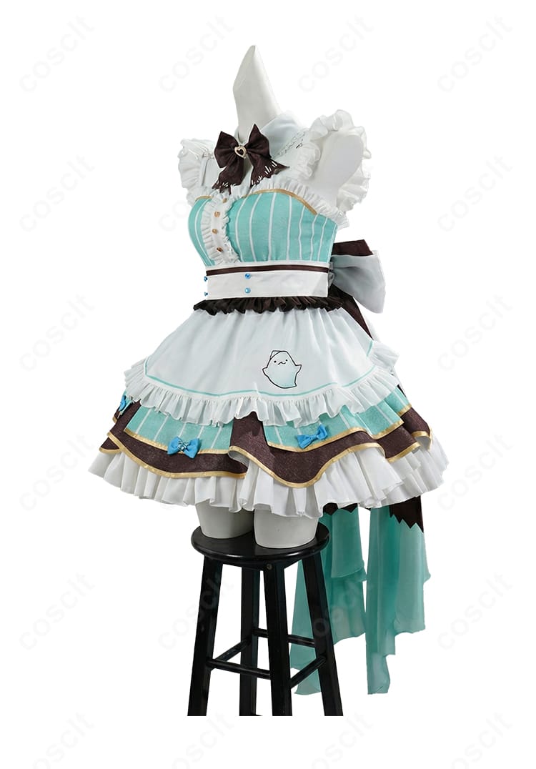 ミント・ファントーム メイド服 コスプレ衣装 側面シルエット｜美しいラインでスタイル映え、撮影にも最適