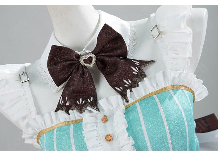 ミント・ファントーム メイド服 襟元ディテール｜上品で可愛いデザインが魅力のゴーストメイド衣装