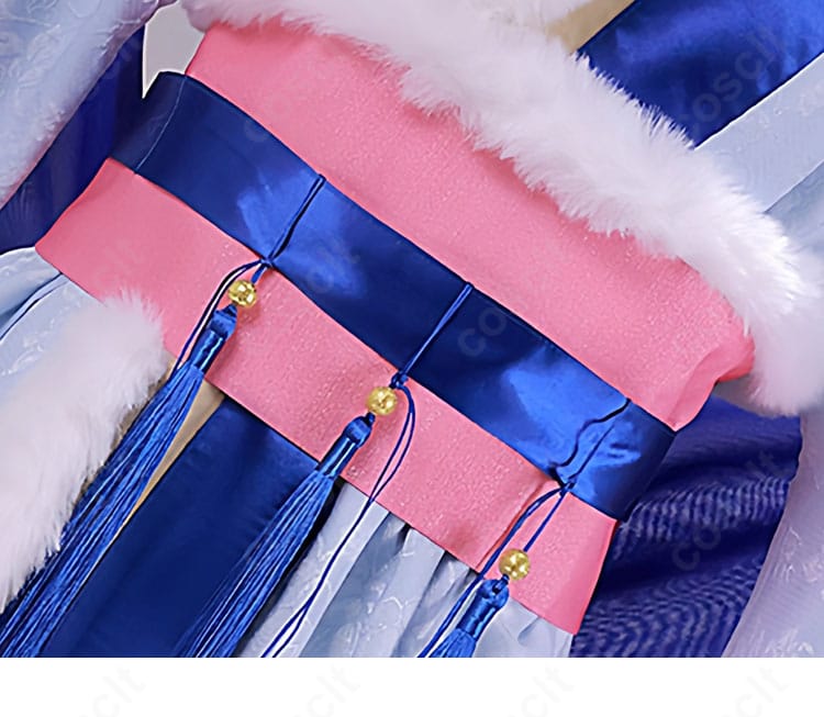 薬屋のひとりごと 猫猫 冬服 コスプレ衣装 腰封ディテール｜全体バランスを整える実用的な装飾デザイン