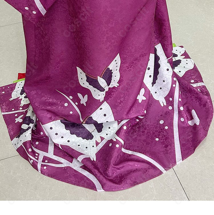 黒執事 藍猫 花魁風コスプレ衣装 裾デザイン詳細｜動きに合わせて美しく広がる和風シルエット