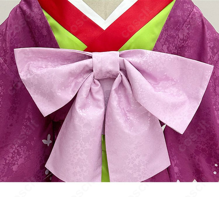 黒執事 藍猫 花魁風コスプレ衣装 腰封リボン装飾｜女性らしいラインを演出する華やかなポイント