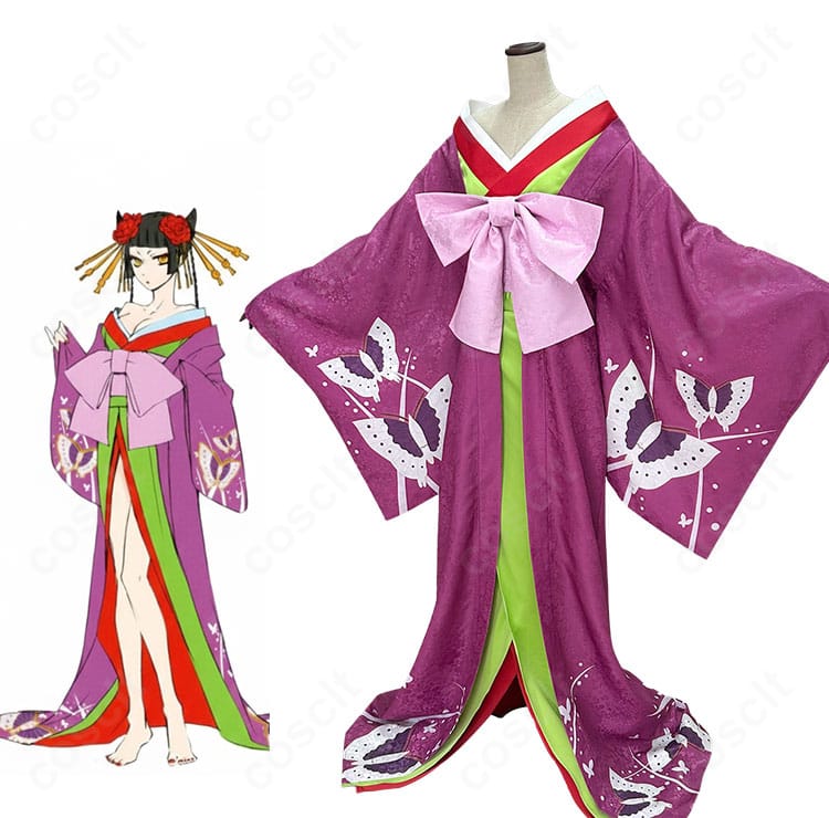 黒執事 藍猫（ランマオ）花魁風コスプレ衣装 全身イメージ｜キャラクターの世界観を忠実に再現したCOSCLT高品質衣装