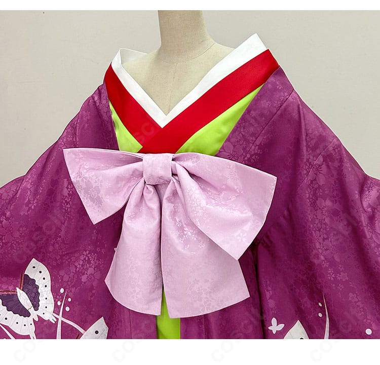 黒執事 藍猫 花魁風コスプレ衣装 領口装飾ディテール｜和の雰囲気を引き立てる繊細な仕上がり