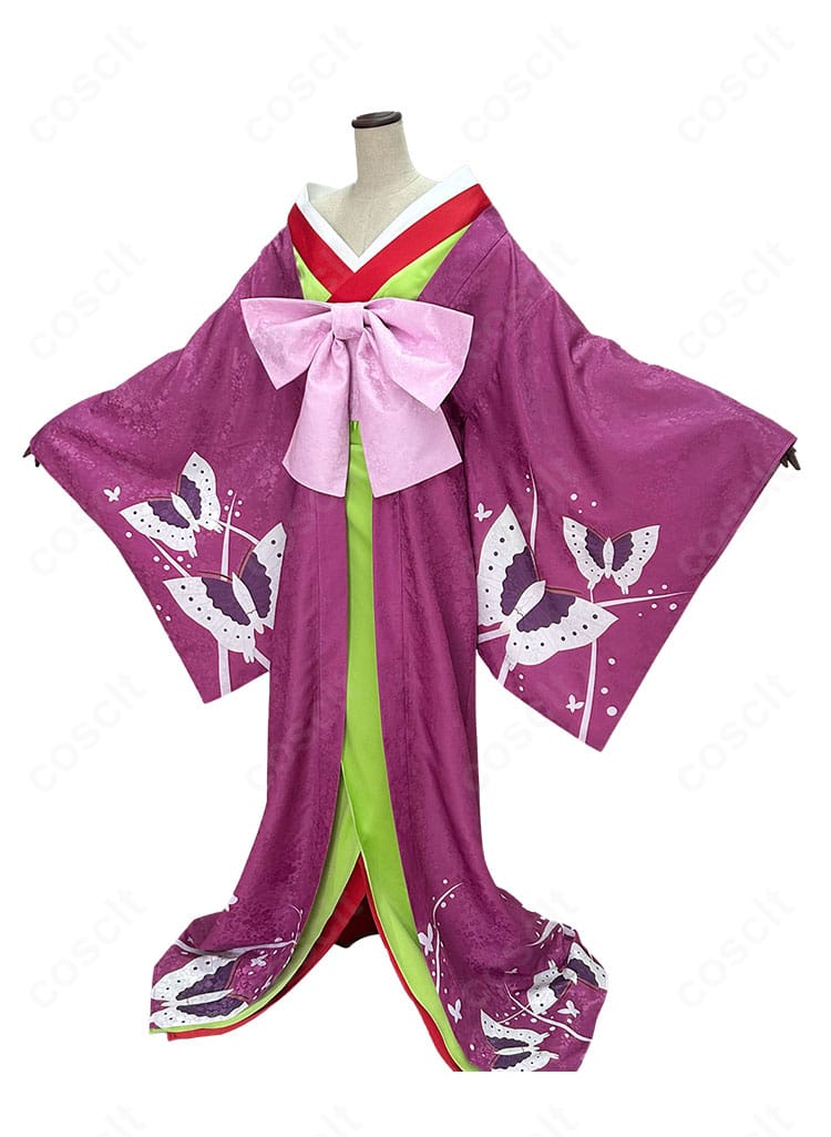 黒執事 藍猫（ランマオ）花魁風コスプレ衣装 正面デザイン｜華やかな和装シルエットで写真映えも抜群