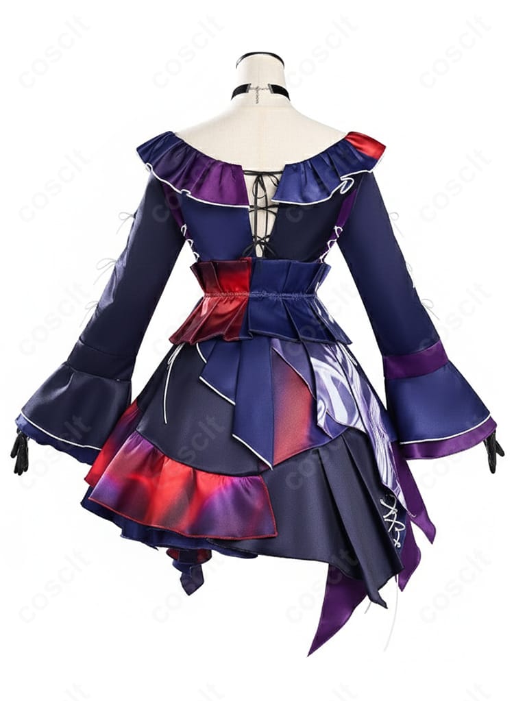 暁山瑞希 knitting colors 背面デザイン｜後ろ姿まで丁寧に作り込まれたコスプレ衣装