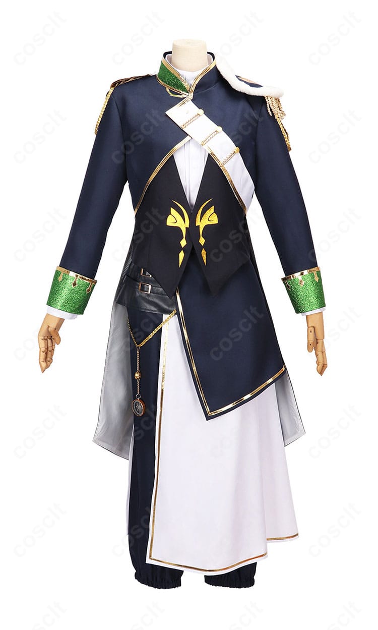 にじさんじ オリバー・エバンス 共通衣装コスプレの正面ディテール。コート前合わせとベストの配置を確認。