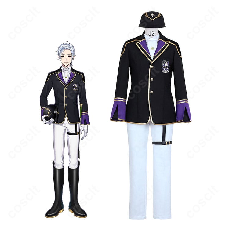 ツイステッドワンダーランド シルバーのクラブウェア（馬術部）コスプレ衣装をモデルが着用した全身イメージ