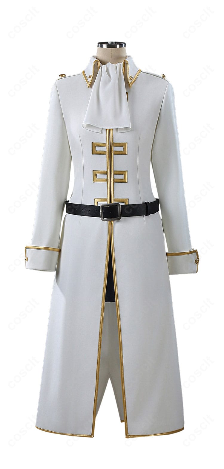 今井信女 見廻組副長 制服コスプレの正面シルエット（コート・ショートパンツ・スカーフ）