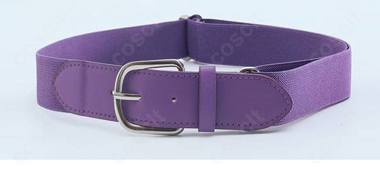 付属ベルトのディテール。バックルの質感とステッチワーク