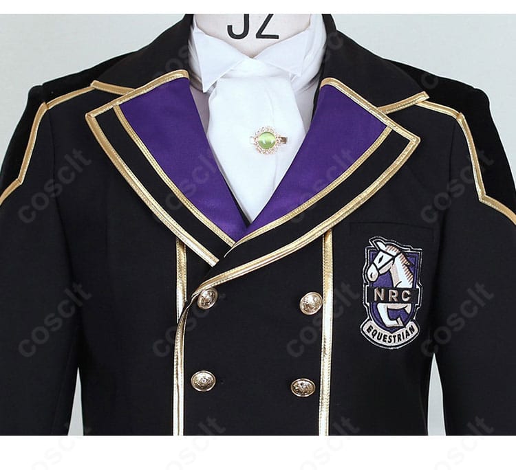 襟元の装飾ディテール。シャツ襟とコート襟の重なり、配色テープを提示