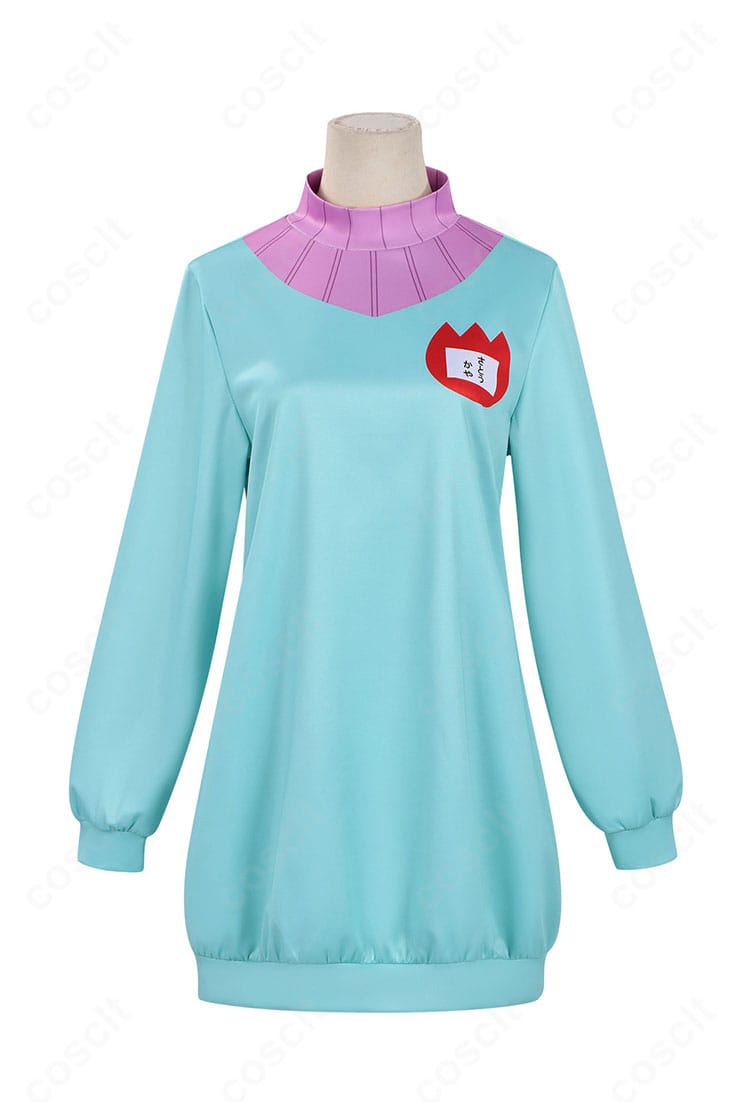 カヤのブルーパーカー 正面全景｜発色の良いブルーとフロントファスナー