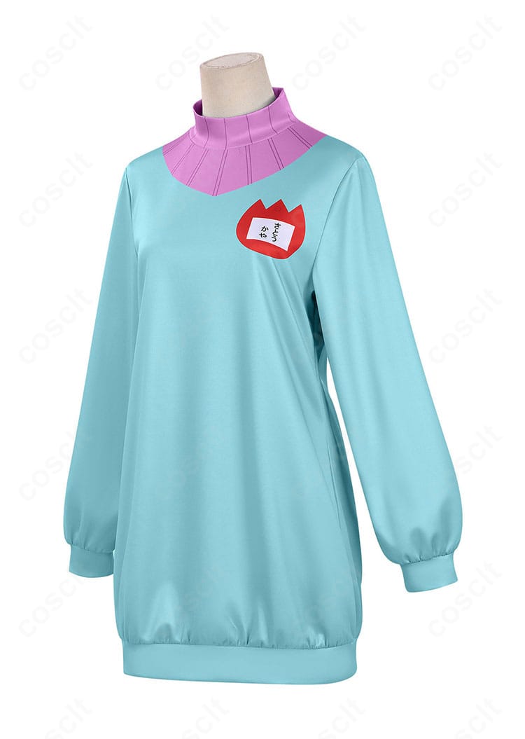 カヤのブルーパーカー 側面シルエット｜肩周りの可動域と着丈バランス