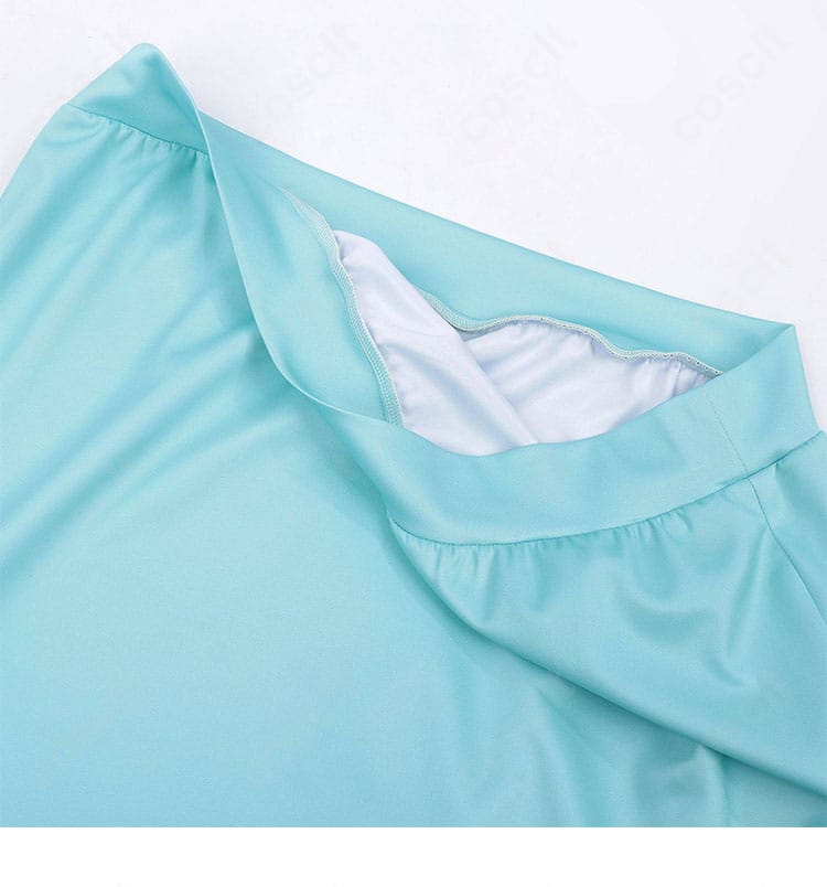 カヤのブルーパーカー 裾ディテール｜裾リブと直線的なラインの仕上げ